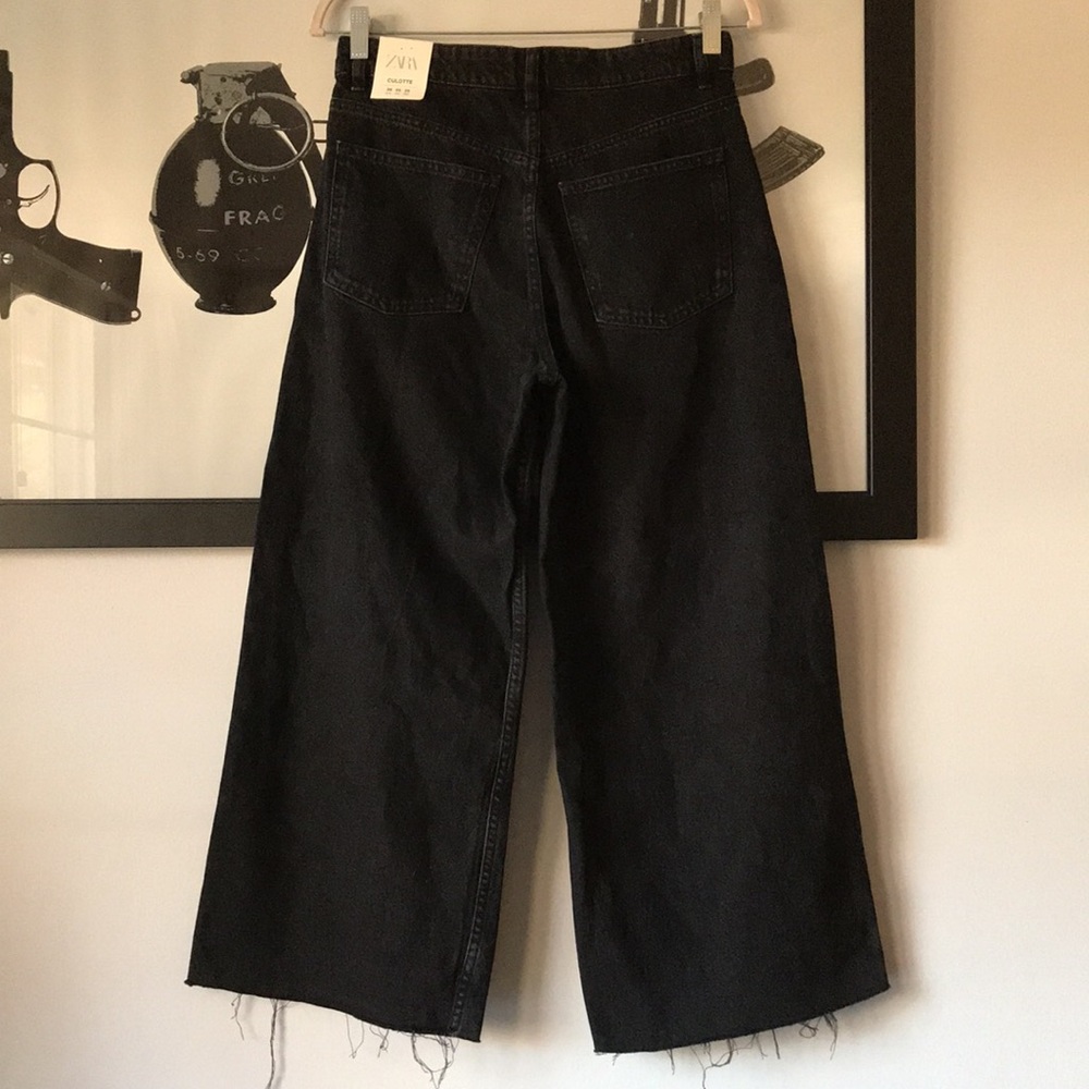 Zara denim culotte jeans 4 New - Picture 4 of 16